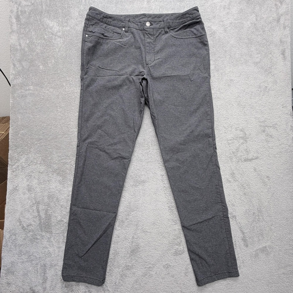 Lululemon Pants Mens 36 Gray Chino Slim Stretch Cotton Polyester